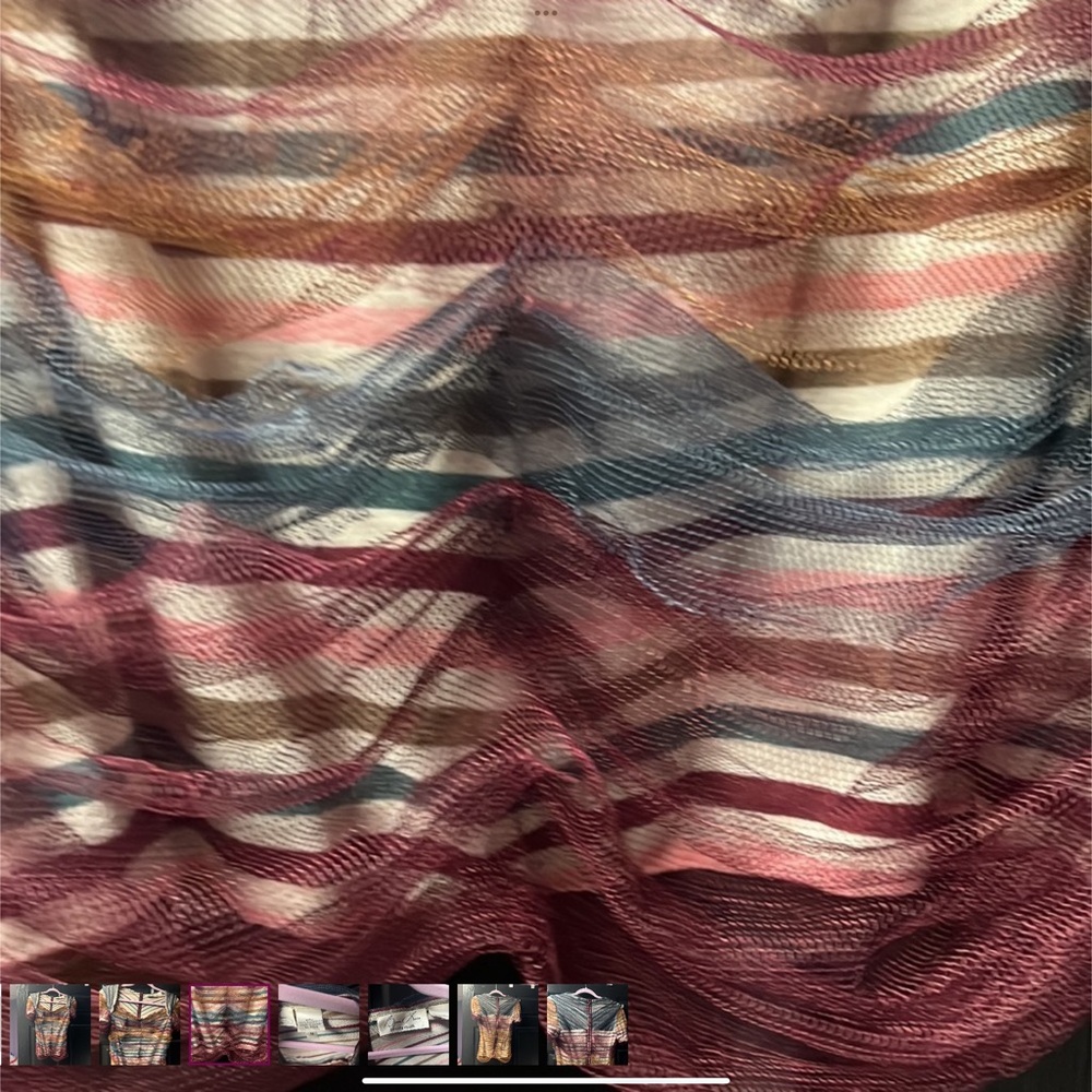 Byron Lars Rich Red Jacket, a skirt and a ruched sheer top. - Picture 3 of 12